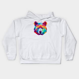 Colorful Bear Head Kids Hoodie